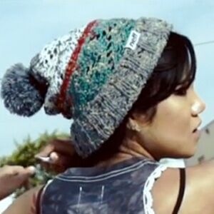 Neff Women's Speckled Pom-Pom Beanie - Green, Gray, White